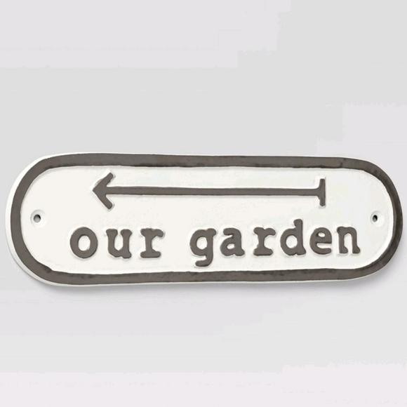 Threshold Aluminum Outdoor Patio Garden Sign "Our Garden" - Picture 3 of 7